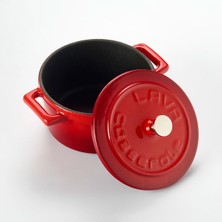 Store Metal Döküm Mini Tencere, 10 Cm, 0.35 L Hacim, Kırmızı