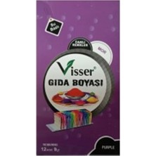 Misyon Visser Mor Toz Gıda Boyası 12'li Pasta ve Tatlı Için Seti