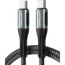 Store Konfulon DC43 Type-C To Type-C 1m Örgü 60W Hızlı Şarj Kablo - Siyah