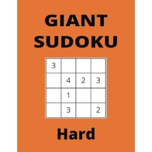 Orevio Gıant Hard Orange Sudoku Book; 4x4 Puzzles, 50 Pages, 8.5X11