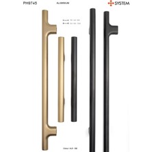 Store 9745 Düz Çekme/sürgü Kapı Kolu Mat Siyah 19 cm (Iki Delik Arası Mesafe)