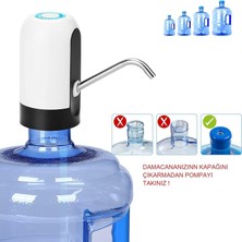 Store USB Şarjlı Otomatik Damacana Su Pompası, Şarj Göstergeli, Dokunmatik Düğme, 4W, 5V,PIL Mevcut Değil