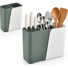 Store Teleskopik Çatal Kaşık Bıçak Organizeri, Ayarlanabilir 16,5-24 cm Dikey Mutfak Düzenleyici, Tezgah Üstü Kaşıklık Bıçaklık, Çok Bölmeli Plastik Mutfak Gereçleri Organizeri (Asorti Renk)
