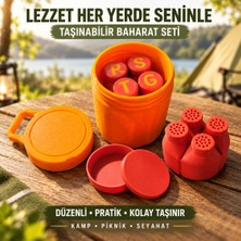 Saf Hobi Taşınabilir 4’lü Baharatlık Seti – Mini Kase ve Taşıma Kabı