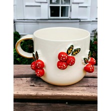 Store 24 Ayar Altın Detaylı Kokina Kabartmalı El Yapımı Mug Cochina Christmas 300 ml