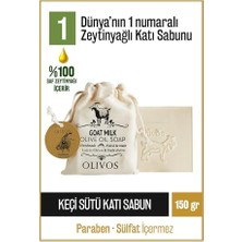 Orevio Doğal Keçi Sütü ve Zeytinyağlı Katı Sabun, Keçi Sütlü El Sabunu, Kese Hediyeli 150 G (Keseli)