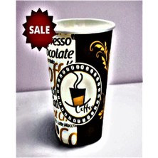 Store Excodi Cup - [ Cup ] 12 Oz Siyah Kapaklı Karton Bardak - 300 ml - 100 Adet Kaliteli Kahve Bardağı, Sızdırmaz, El Yakmaz - Bej (Americano, Latte, Capuccino)