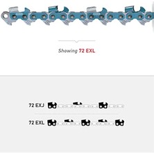 Orevio 72EXJ072G Powercut 3/8" Skiptooth Testere Zinciri; 0,50 cm Ölçü, 50,8 cm (72JGX072G'NIN Yeni Sürümü)