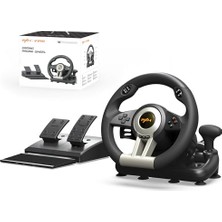Orevio V3 Pro Siyah USB Direksiyon Seti; 180 Derece Dönüş, Pedallar, Ps3, Ps4, Xbox One ve Switch Uyumlu