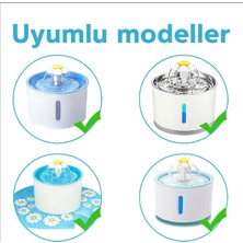 Store Auvc 2.4l Papatya Su Sebili Uyumlu Yedek Filtre 3'lü Paket, 127X38X5MM, Beyaz