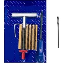 Orevio Dubleks Lastik Tamir Metal Set; 5 Adet Kısa Fitil, Fitil Atma Aleti ve Yedek Ucu