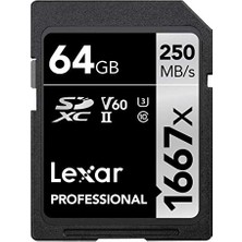 Orevio Professional 1667X Sd Kart 64 Gb; Sdxc Uhs-Iı Bellek Kartı, 250 Mb/s'ye Kadar Okuma, 120 Mb/s'ye Kadar Yazma, Sınıf 10, U3, V60, Sd Için Profesyonel Fotoğrafçı, Videografer (LSD64GCB1667)