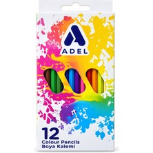 Adel Tam Boy 12 Renk Kuru Boya
