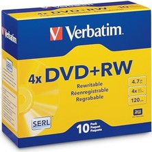 Orevio Markalı Yüzeyli Dvd+Rw 4,7 GB 4x - 10 Pk Mücevher Kutusu - 94839