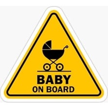 Orevio Baby On Board Arabada Bebek Var Araç Sticker Etiketi 19 Cm, Renkli, EYMSS261