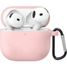 Orevio Airpods 4.nesil/anc Liquid Silicone Lansman Pembe, Airpods 4 ile Uyumlu Kılıf, Pembe