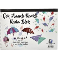 Alex Schoeller Alx 35*50 cm 10+15 Spr Rnk Cok Amaclı Renkli Resim Blok