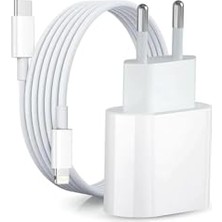 Orevio iPhone 11/12/13/14 Pro ve Pro Max ile Uyumlu 20W Pd Qc 4.0 Hızlı Şarj Adaptörü ve Type-C To Lightning Kablo Seti