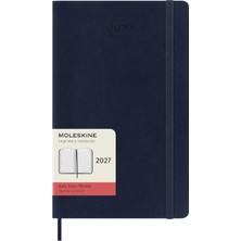 Moleskine 2027 12 Ay Günlük Ajanda L Boy 13X21 Cm. Yumuşak Kapak Safir Mavi
