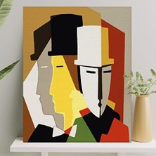 Orevio Sayılarla Boyama Tuval Seti Fırça Boya Dahil (Çıtalı) 40X50 Cm, Üç Adam