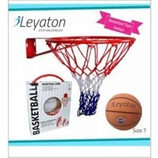 Orevio Basketbol Pota Çemberi Fileli 20 mm + Top Hediye Kırmızı Tek Ebat