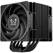 Orevio Mugen 6 Dual Fan Black Edition 120 mm Tek Kule Cpu Hava Soğutucu; Intel LGA1700, LGA1151, Amd Am5 ve Am4, Alüminyum Üst Kapak