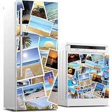Orevio Buzdolabı ve Bulaşık Makinası Beyaz Eşya Sticker Kaplama Tatil Kolaj