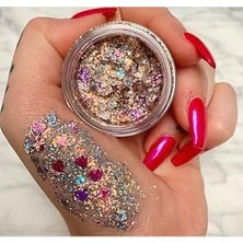 Orevio Glitter Jel Far, Kalp Detaylı, Gold, HBTSRMGLTRHB926