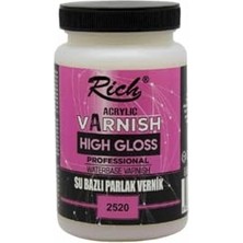 Orevio Acrylic High Gloss Su Bazlı Parlak Vernik; 250 Ml, Şeffaf