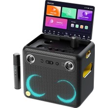 Orevio Yetişkinler Için Akıllı Karaoke Makinesi; Şarkı Sözü Ekranı, 64GB Karaoke Tablet, 2 Kablosuz Mikrofon, Profesyonel Karaoke Sistemi, 600W Tepe Gücü, 4 Dj Işık, Her Durum Için Karaoke