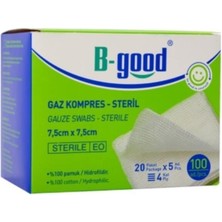 Orevio Gaz Kompres 7,5 cm x 7,5 cm 100'LÜ
