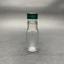 Orevio 10 cc Plastik Şişe, Yeşil Metal Kapaklı, 10 Ml, 10 Adet