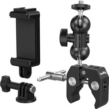 Orevio 4373 Kamera Montaj Kelepçesi Kiti, Küresel Başlıklı Magic Arm ve 1.5 kg Kapasiteli Süper Kelepçe