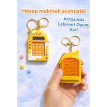 Mixoyuncak Hesap Makineli Labirent Oyunlu Anahtarlık Sarı