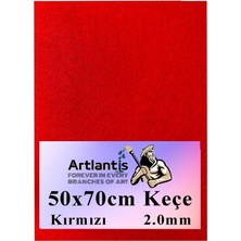 Orevio Kırmızı Keçe 50X70 cm 2.0 mm 1 Adet Renkli Hobi Keçesi Elişi Keçesi Anasınıfı Kreş Okul Öncesi
