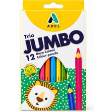 Adel Trıo Jumbo 12'li Kuru Boya