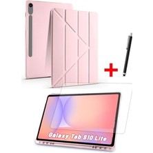 Orevio Kılıf, Samsung Galaxy Tab S10 Lite Uyumlu Trifolding Kalem Bölmeli Silikon + Ekran Koruyucu + Kalem