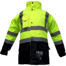 Junıor JN1003 Fosforlu Oxford 5+1 Içi Çıkmalı Parka Sarı Lacivert