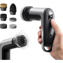 Orevio Grip Akülü Elektrikli Spin Scrubber; Ipx7 Su Geçirmez, Hafif 0,3 kg ve 6 Fırça Başlığı, Banyo, Mutfak, Fayans, Duş Için Güçlü Temizleme Temizleyici