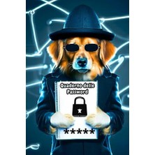 Orevio Quaderno Delle Password Cane Detective: Diario Con Schede Alfabetiche; 130 Pagine Per 520 Spazi Per Credenziali, Formato Tascabile 6 x 9 Pollici