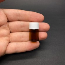 Orevio 24 Adet 2 ml Kahverengi Cam Şişe, Beyaz Kapaklı, 2 cc