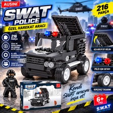Trust Store Polis Taktik Aracı Yapım Seti 216 Parça Swat Police Özel Harekat Aracı Blok Oyuncak