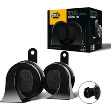 Orevio Korna TE26 Set; 12V, 110DB(A), 400Hz-500Hz, Yüksek Ses/düşük Ses, Elektrikli, Ece Onaylı, Gövde Rengi: Siyah, Miktar: 2 Fanfare