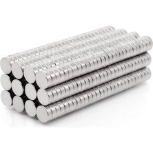Orevio 100 Adet 4x1,5 mm Yuvarlak Güçlü Neodyum Mıknatıs (Çap 4mm Kalınlık 1,5mm)