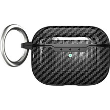 Orevio Hoparlör, Airpods Pro 2. Nesil ile Uyumlu Kılıf Silikon Karbon Case 04 Deliklikleri Açık
