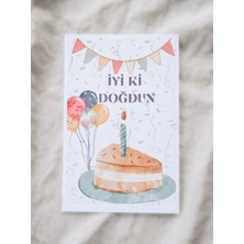 Iyi Ki Doğdun Doğum Günü Kutlama Kartı - Pastel Renkli Hediye Kartı - Happy Birthday -Mumbastik