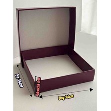 Rass E-Ticaret Karton Kutusu 34*34*5cm 10 Adet Mürdüm Hediyelik Eşya Kutusu