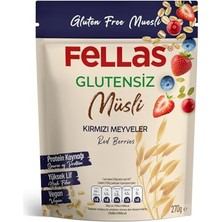 Orevio Glutensiz Müsli; Kırmızı Meyveli, 270 G