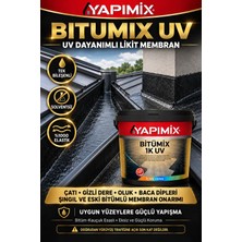 Yapımix Bitümix Uv - Uv Dayanımlı Bitüm Kauçuk Likit Membran – Dere, oluk, baca dipleri, şıngıl, membran onarımları için 1.000% elastik