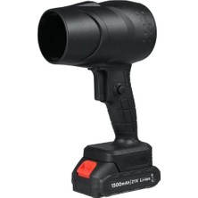 Orevio Fan, 48V Şarjlı Mini Jet Güçlü Turbo Hava Üfleyici, 4000 Mah Li-Ion Batarya, Ergonomik Tasarım, Hız Ayarlı, Siyah
